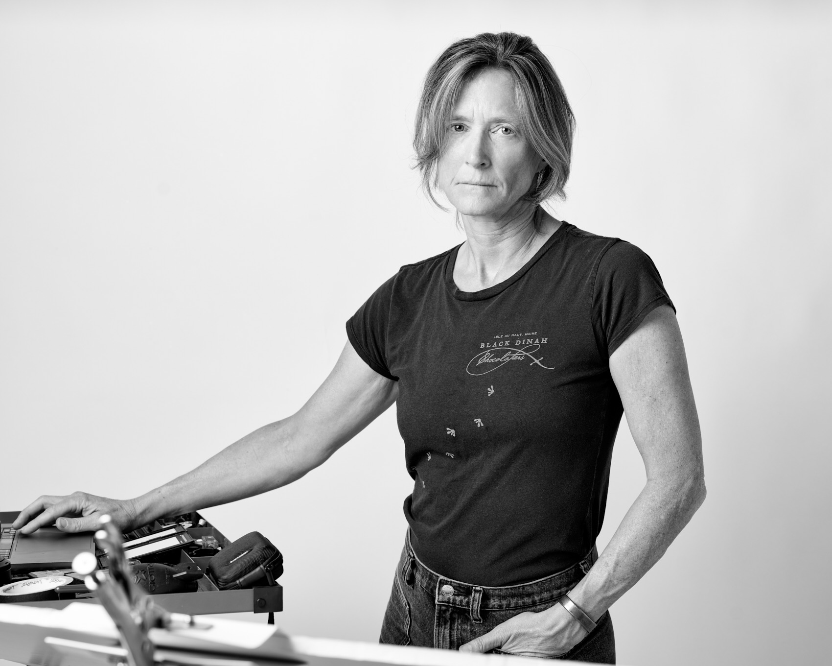 Winky Lewis in her studio